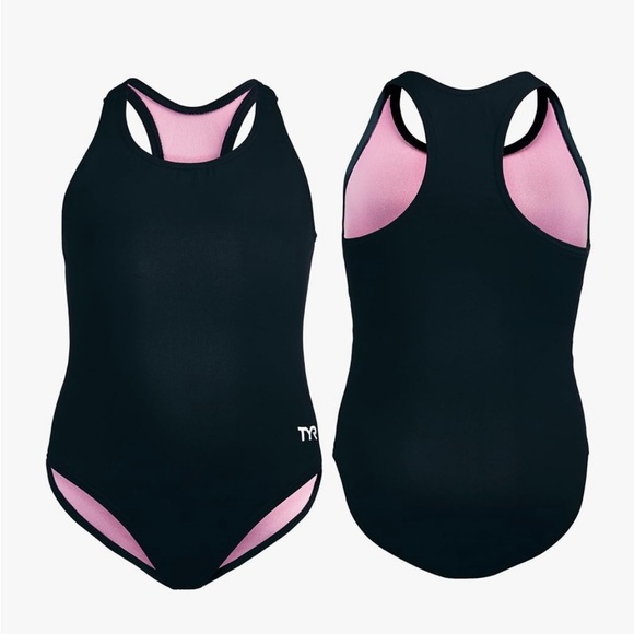 New! TYR 4/5 Girls' Durafast Lite Ella Maxfit Swimsuit - Picture 1 of 4